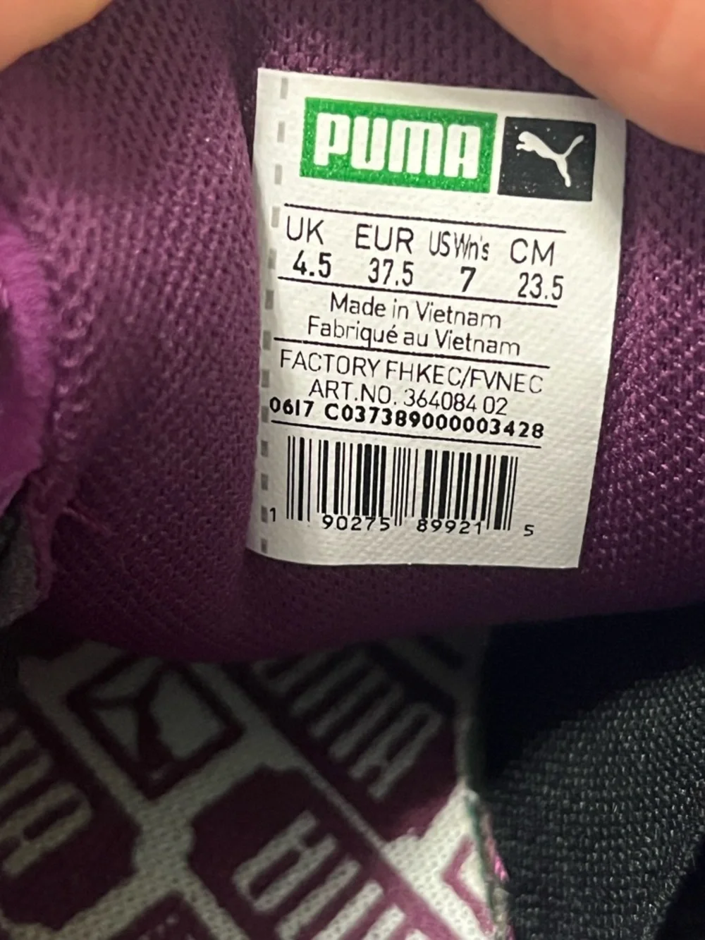Puma Women's Suede Sneakers - Purple with Gold Accent - Picture 6 of 12